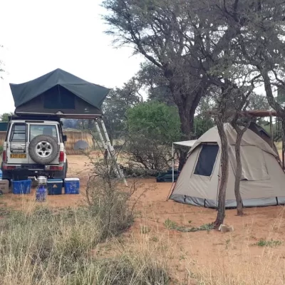 campsite in the kalahari in Namibia